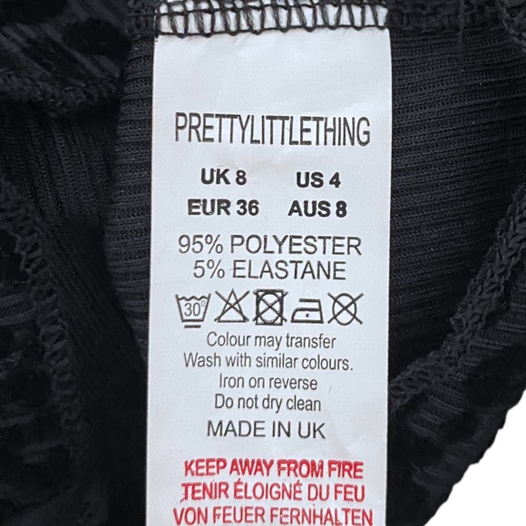 NWT PLT Leopard Ribbed Velvet Flocked Curve Hem Crop Mesh Tank Sz 4 XS Lot Of 2 - Picture 7 of 7